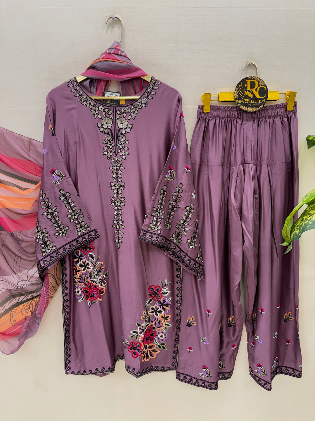 Embroidered Farshi Salwar suits