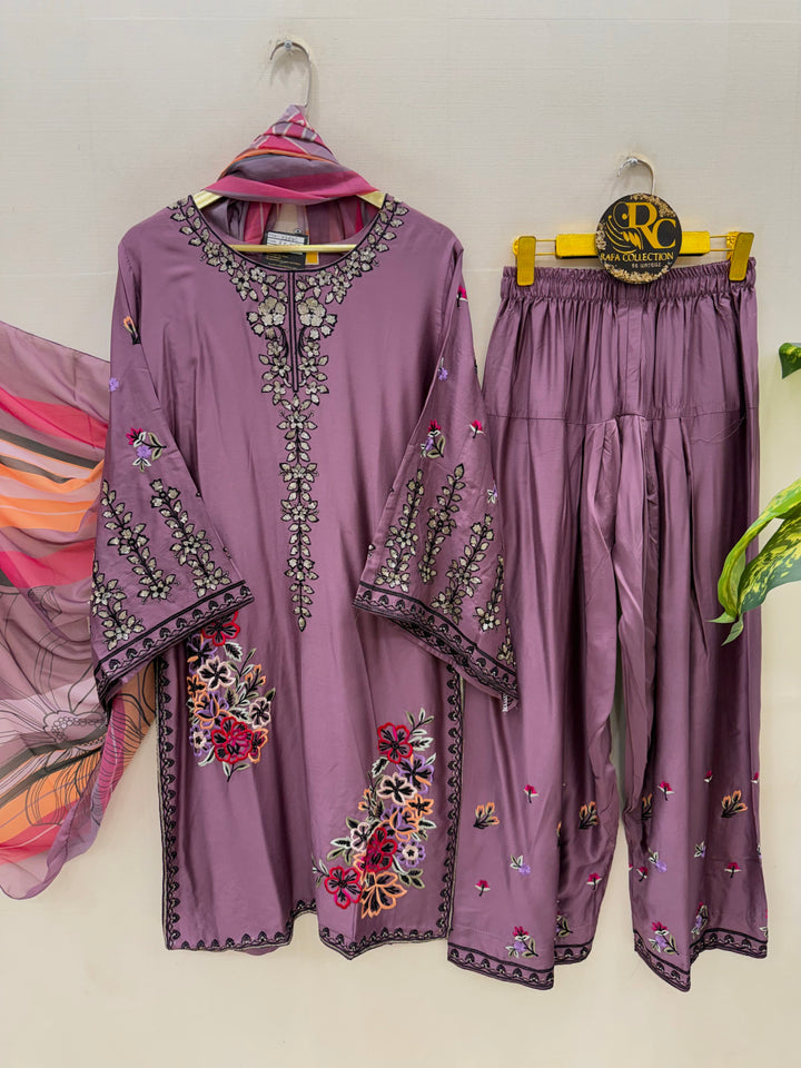 Embroidered Farshi Salwar suits