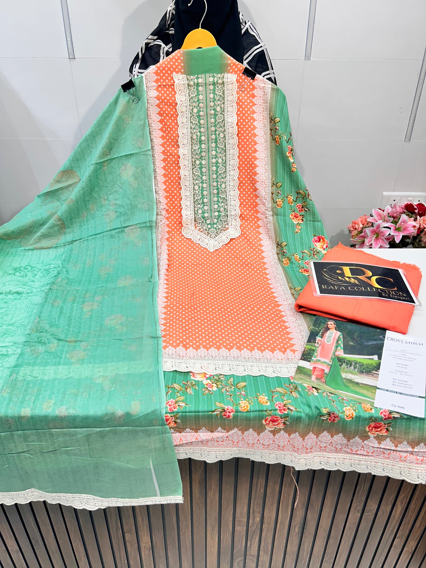 Cross stitch unstitched suit 2225