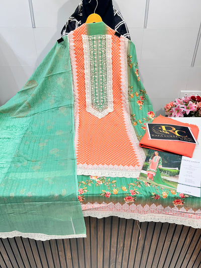 Cross stitch unstitched suit 2225