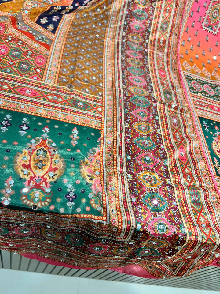 Multi colour mirror Suit 1257