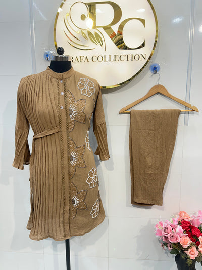 Crinkle Handwork Co-Ord Set 1582