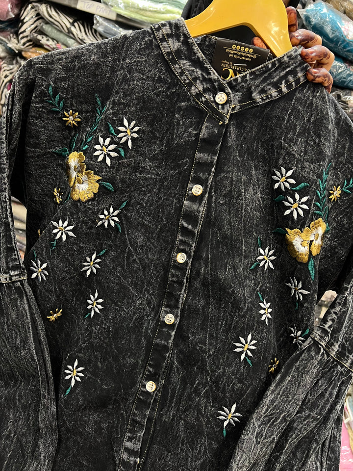 Denim long dress 2773