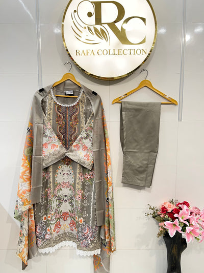 Semi cotton kurti pant sets 2325