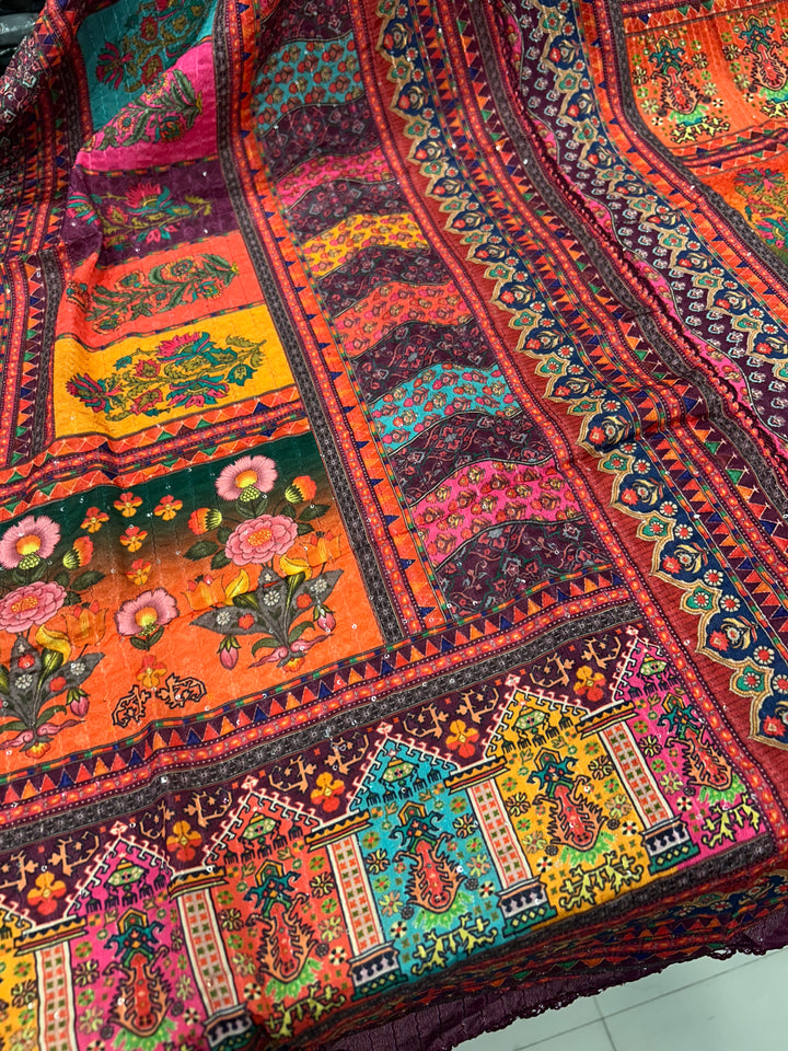 MULTI COLOUR UNSTICH SUIT
