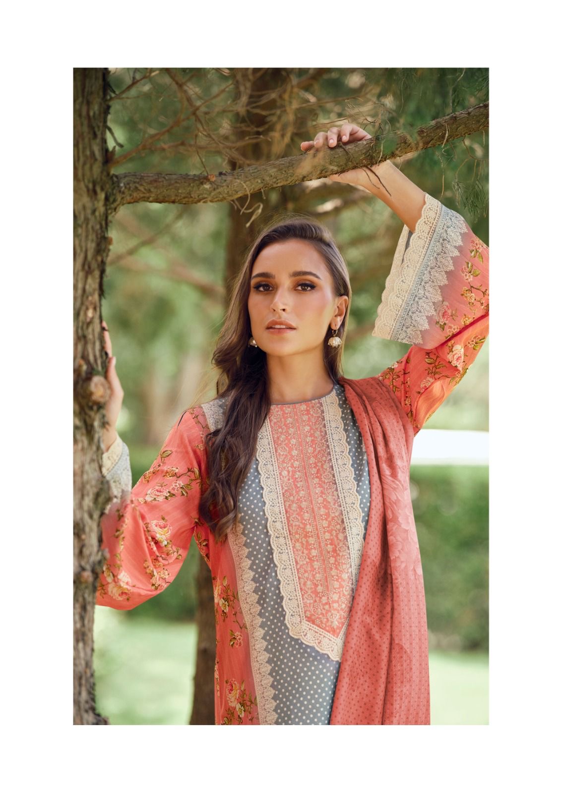 Cross stitch unstitched suit 2225