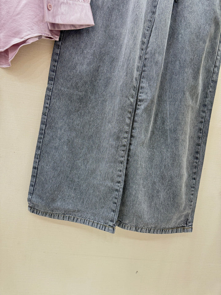 Korean denim cargo Sets