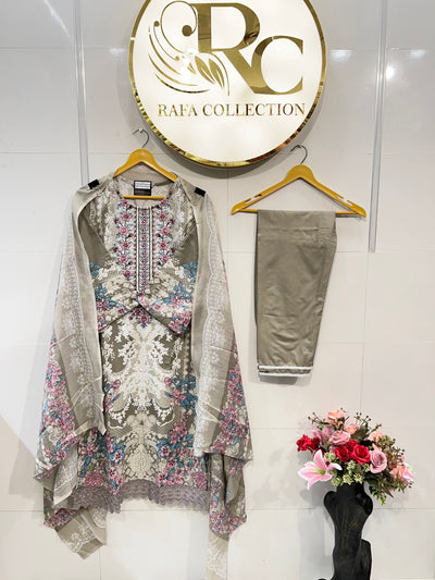 Cotton Embroidered suits 2615