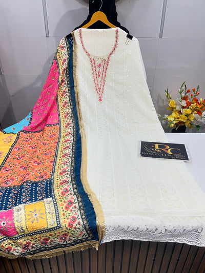 Georgette Unstich Suit 1337