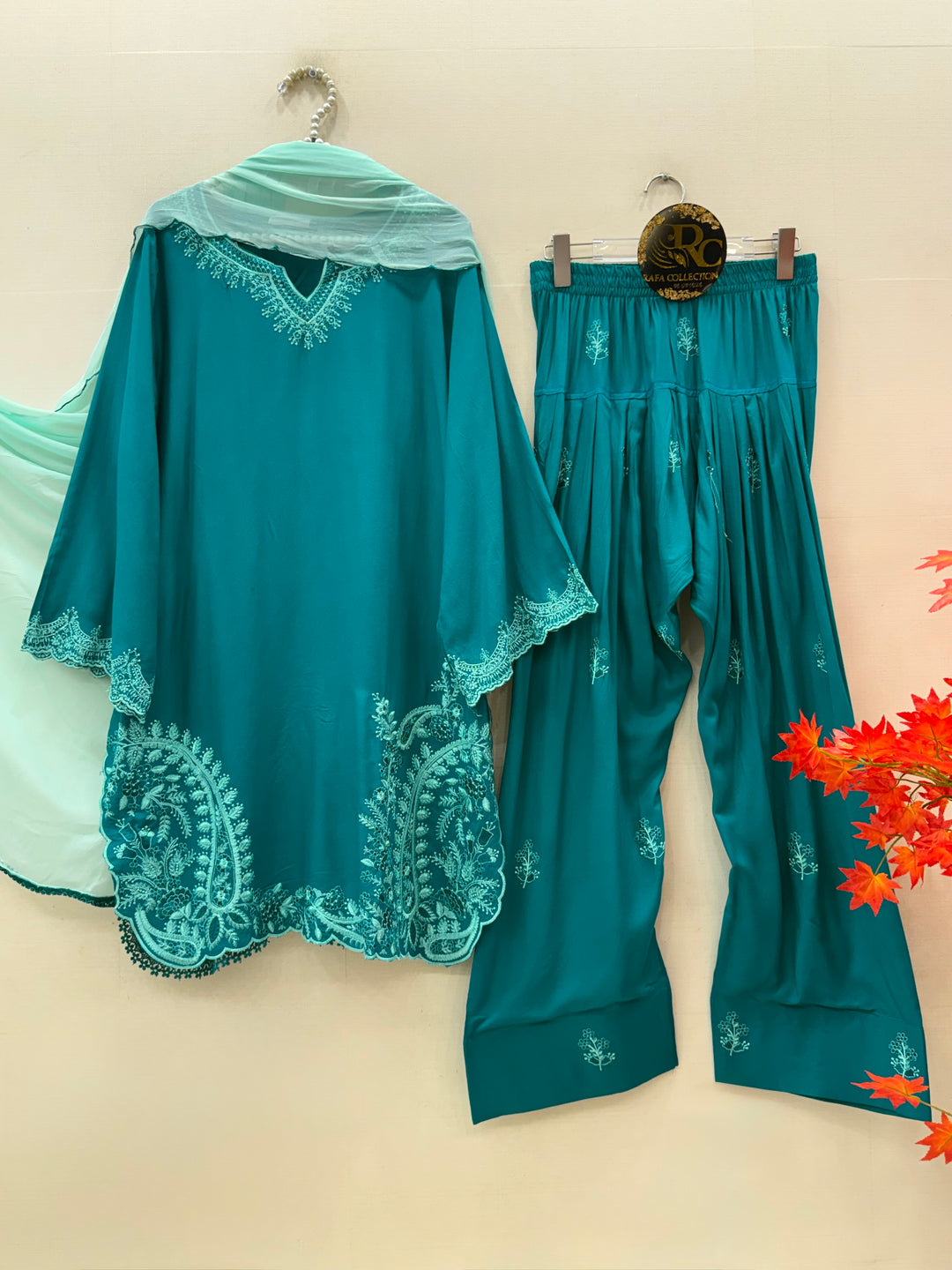 Embroidered Farshi Salwar Suits