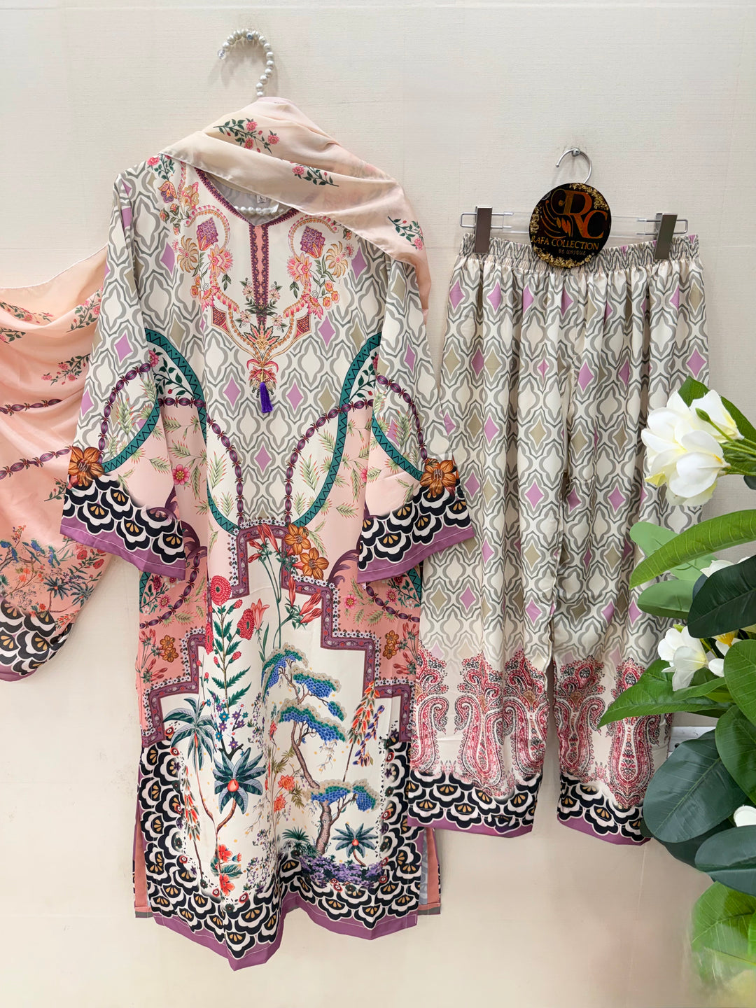 Printed long kaftan