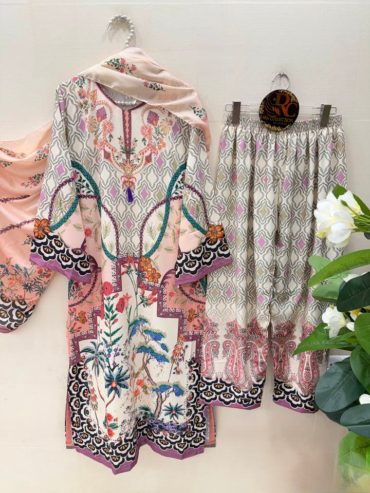 Printed long kaftan