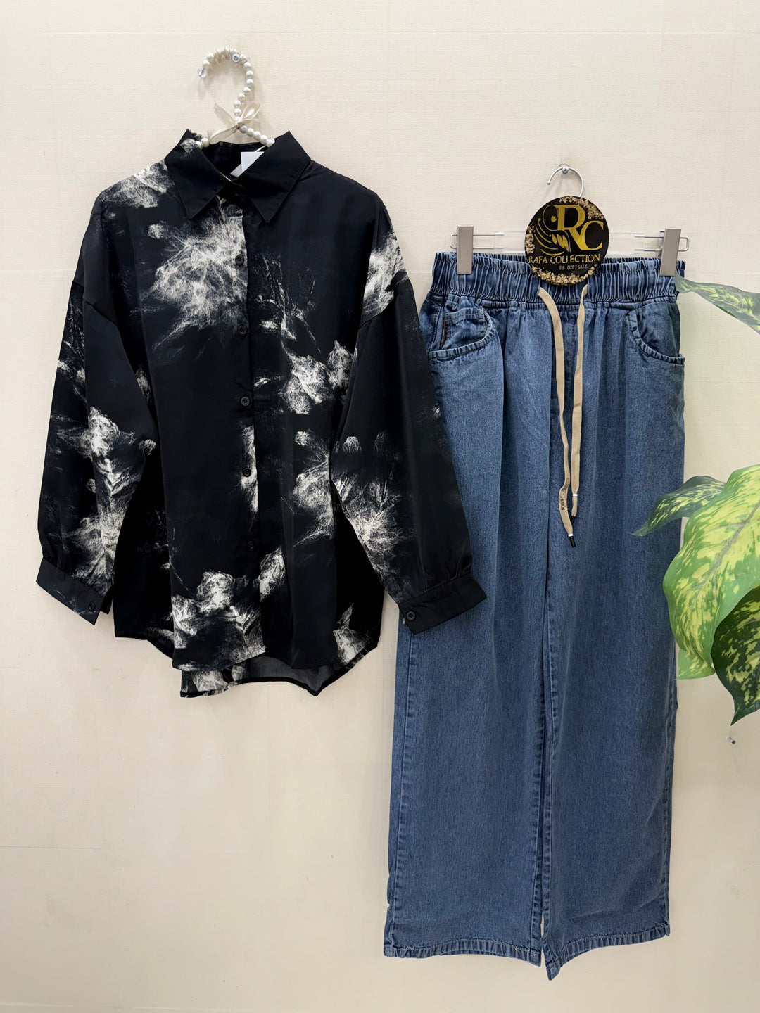 Korean denim cargo Sets