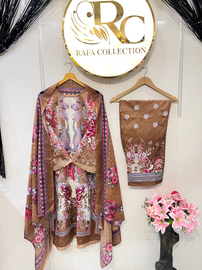Semi cotton palazzo suits 2299