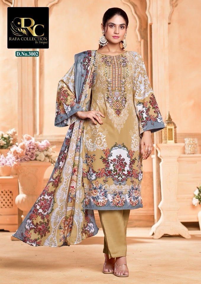 Semi Cotton embroided suit 1541