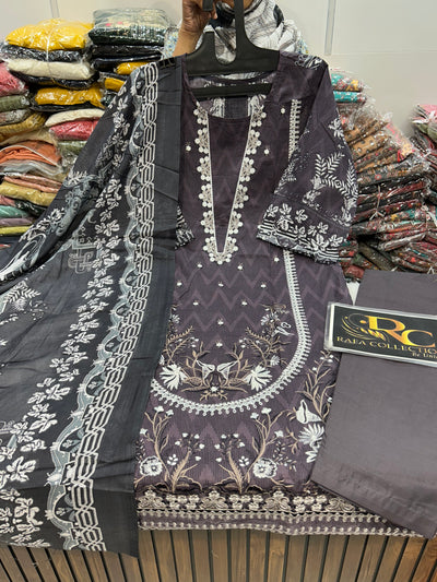 Cotton Embroidered Suit 1326