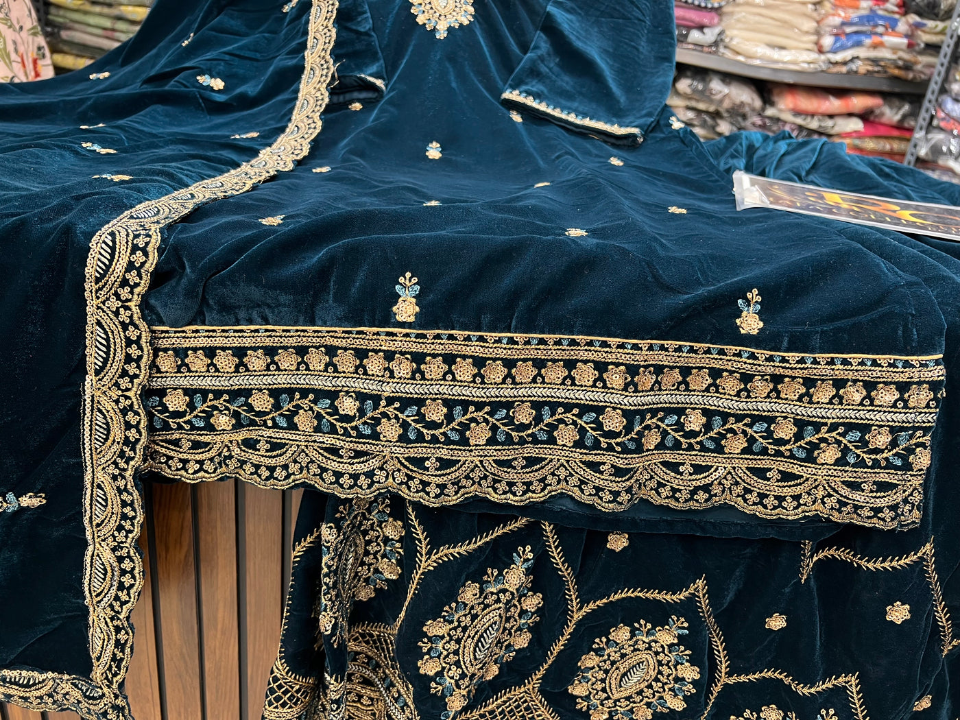 Velvet sharara Suits 586