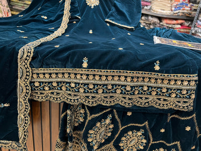 Velvet sharara Suits 586