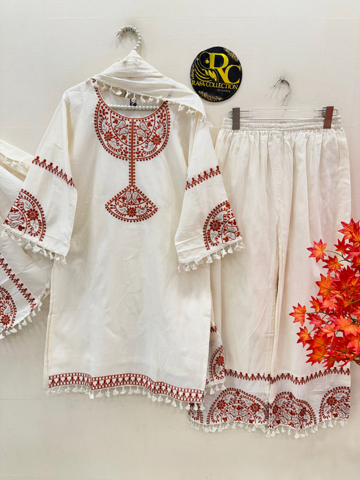 cotton embroidery suits