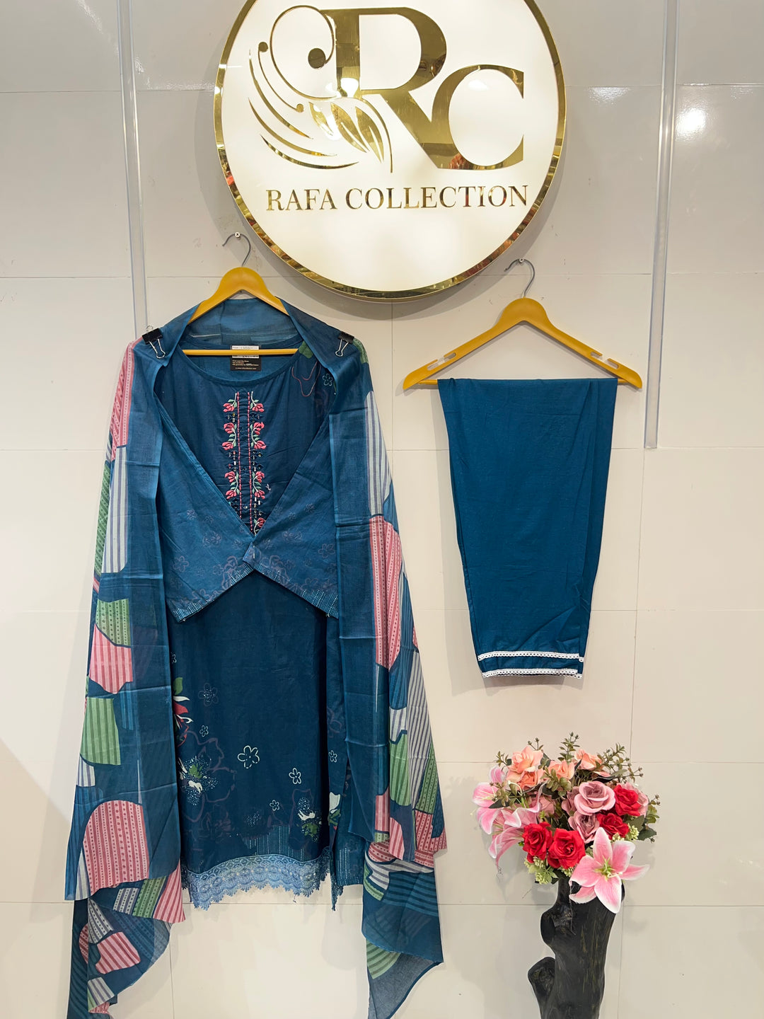 Cotton embroided suits 2612