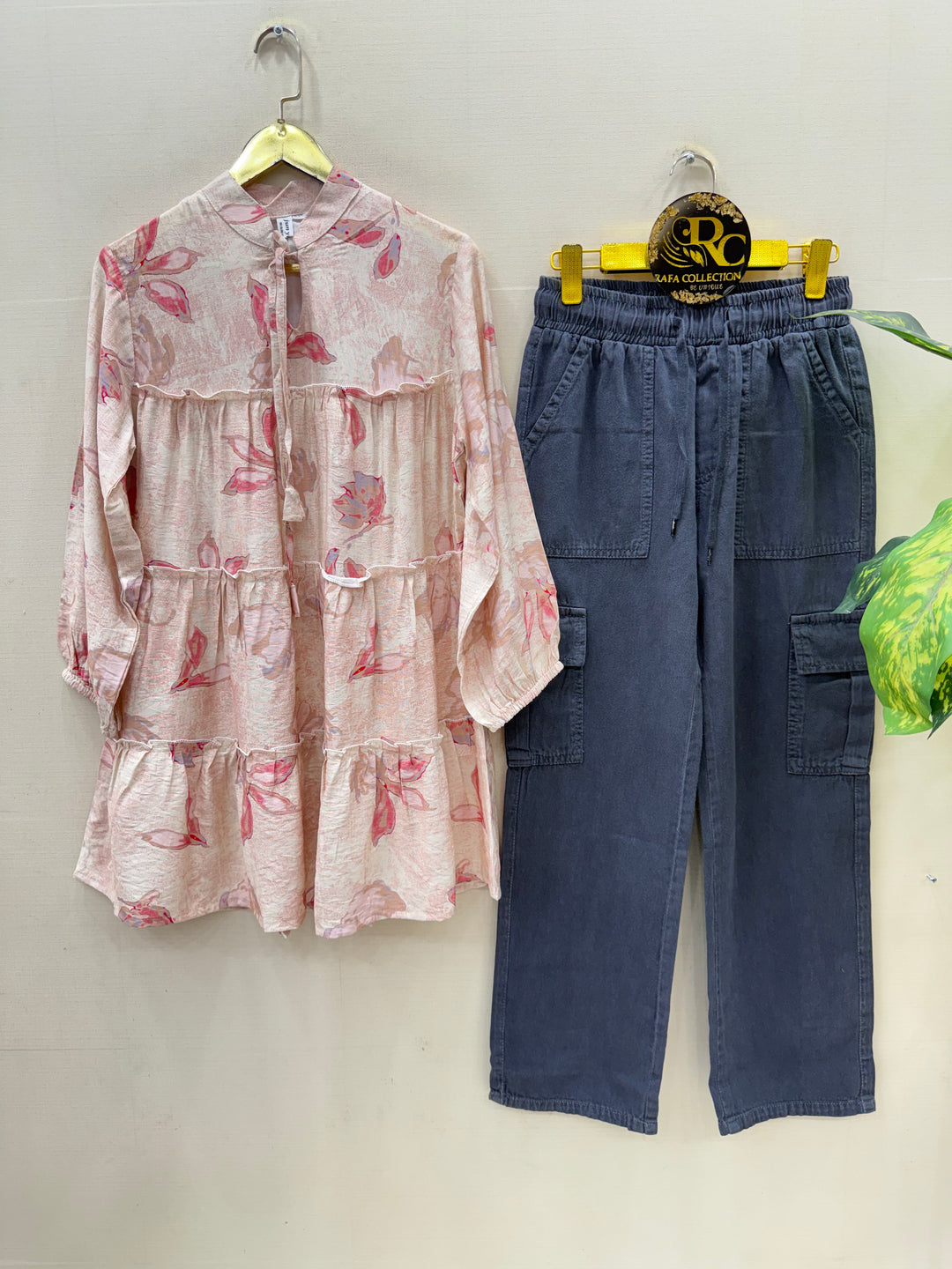 Korean denim cargo Sets