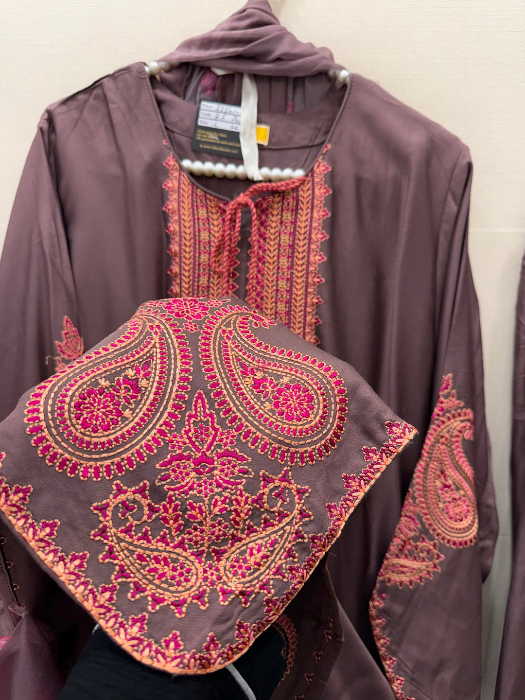 Multi embroidered Farshi Salwar suits