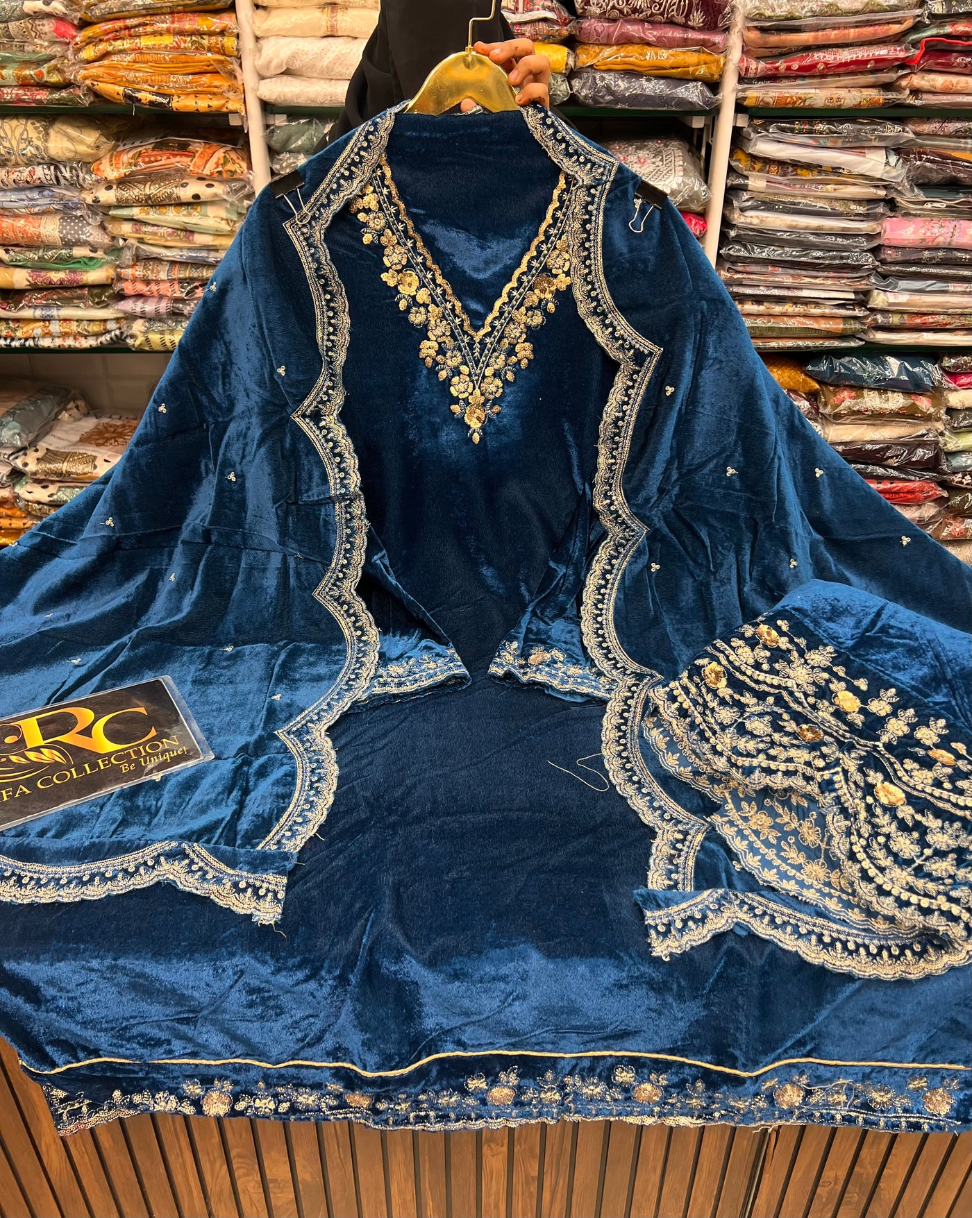 Velvet unstitch suits 2801