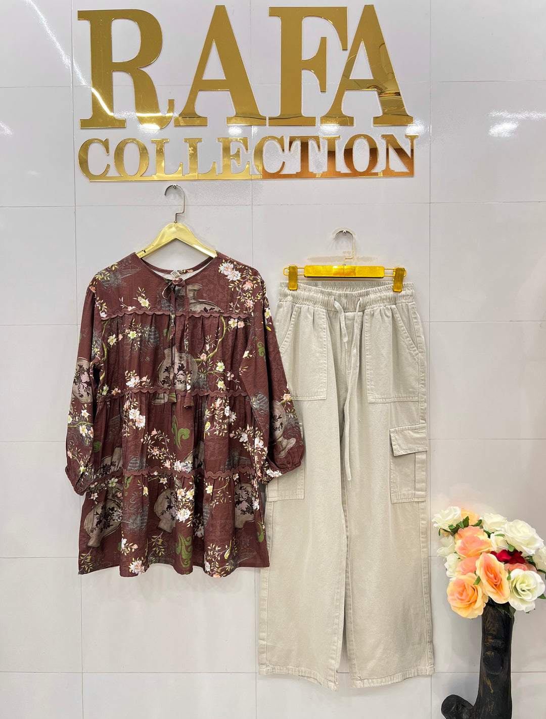 Korean denim cargo Sets