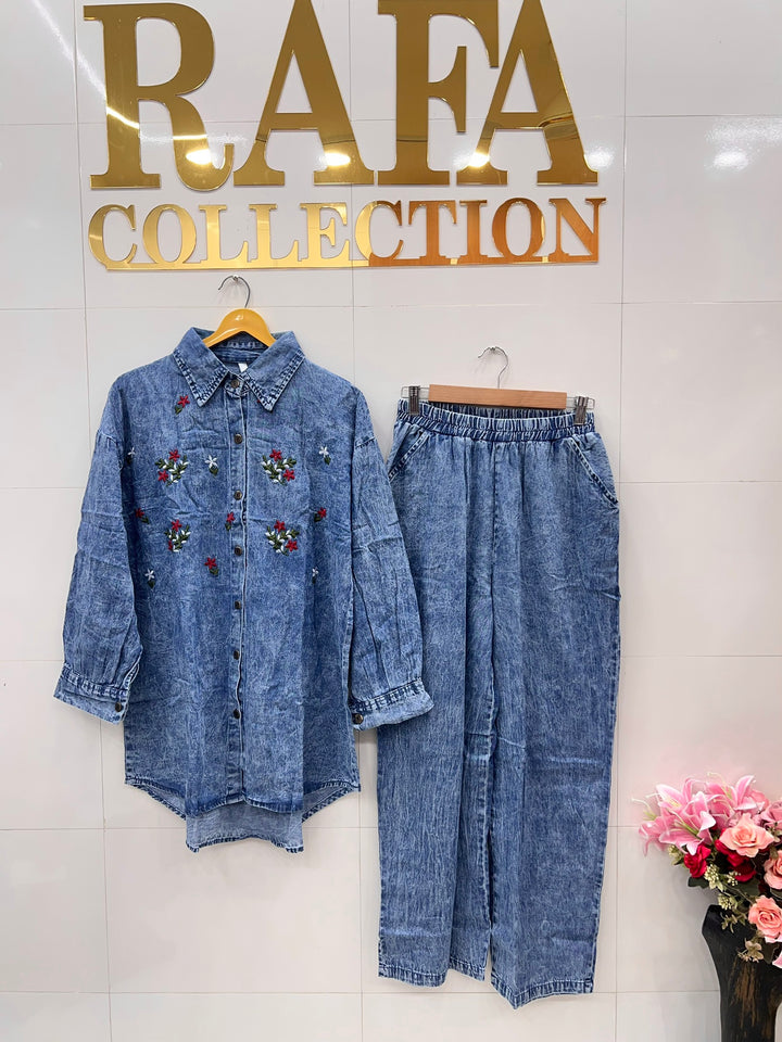 Denim co - ord set 907