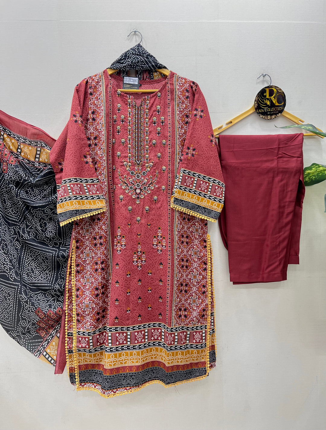 Semi Cotton embroidered suits