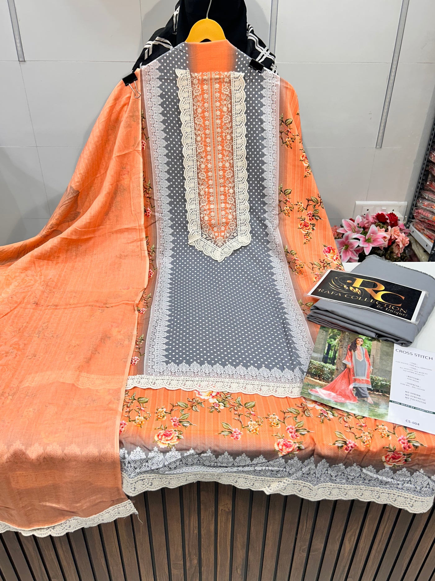 Cross stitch unstitched suit 2225