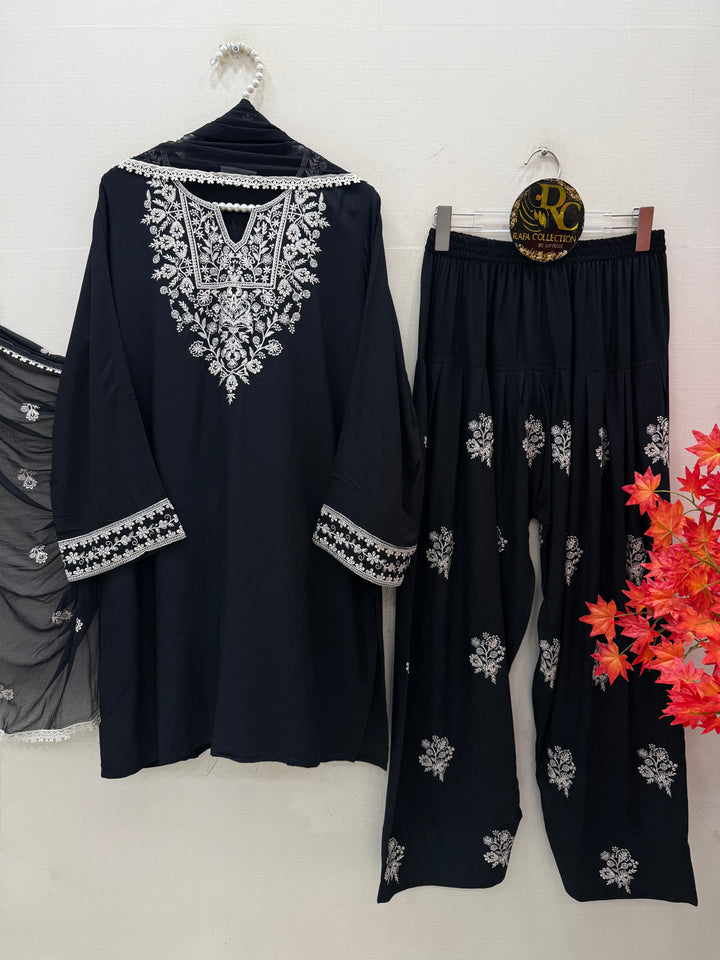 Embroidered Farshi Salwar Suits