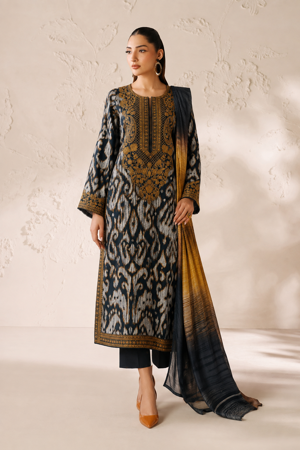 Pakistani patch work cotton suits for women