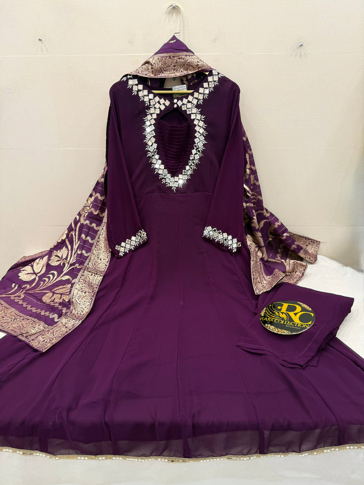 Mirror work gowns