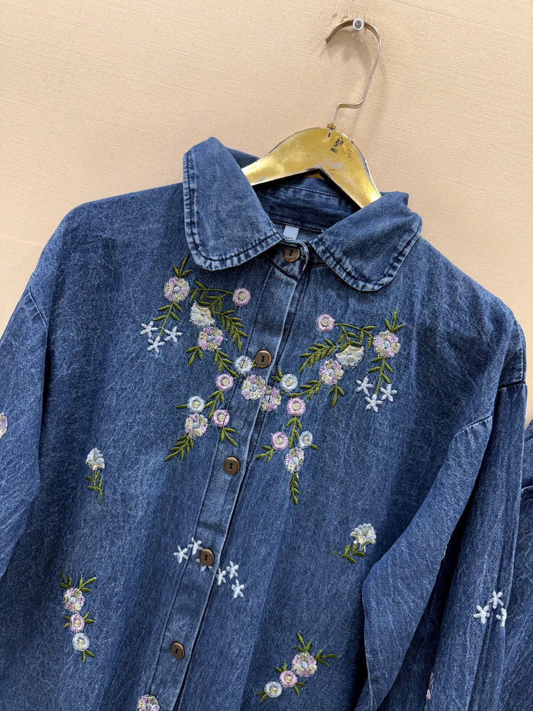 Denim embroidered co-ord sets