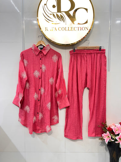 Imported crinkle Co-ord sets 2291