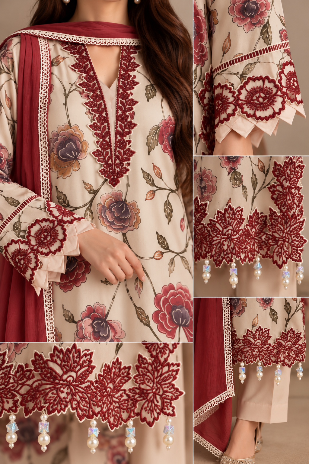 Pakistani Cutwork Suit