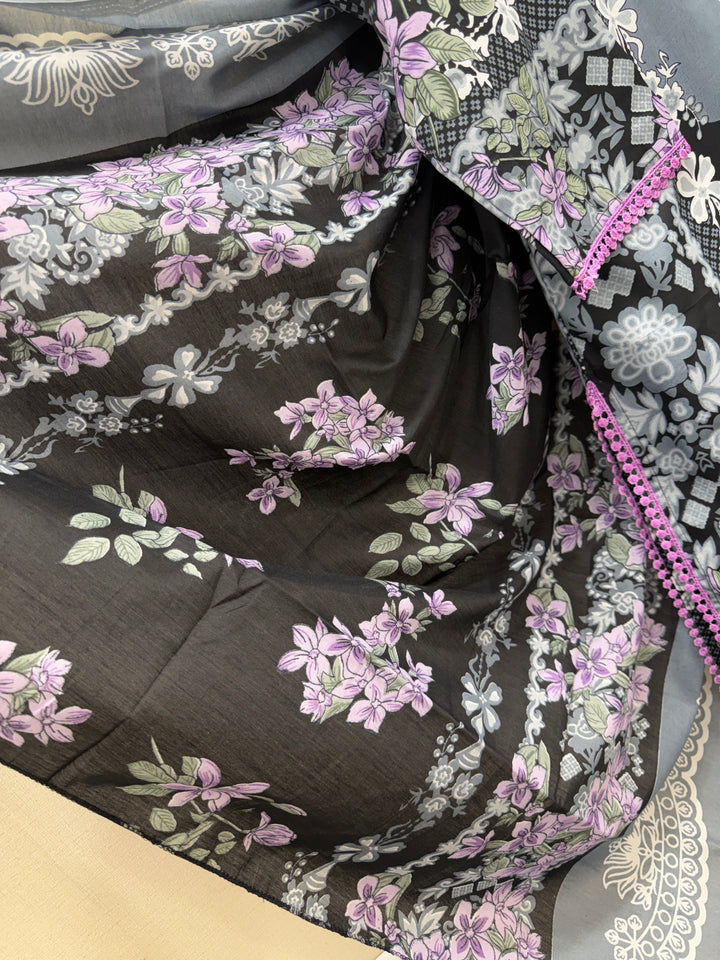Semi cotton embroidered suits