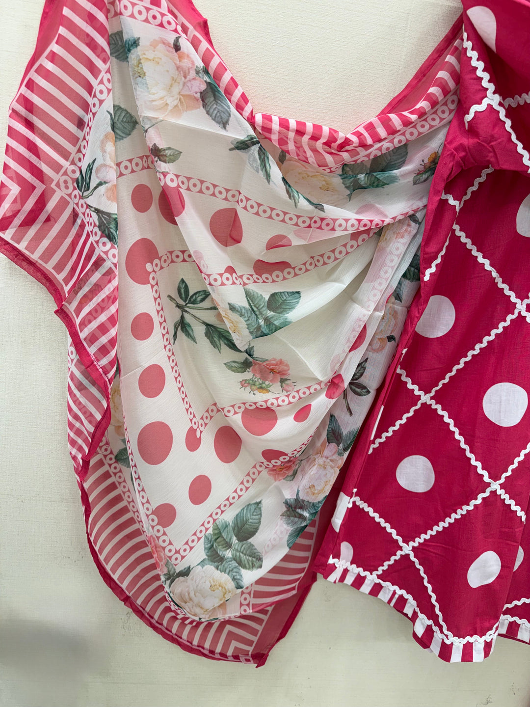 polka dot Pakistani Farshi suits