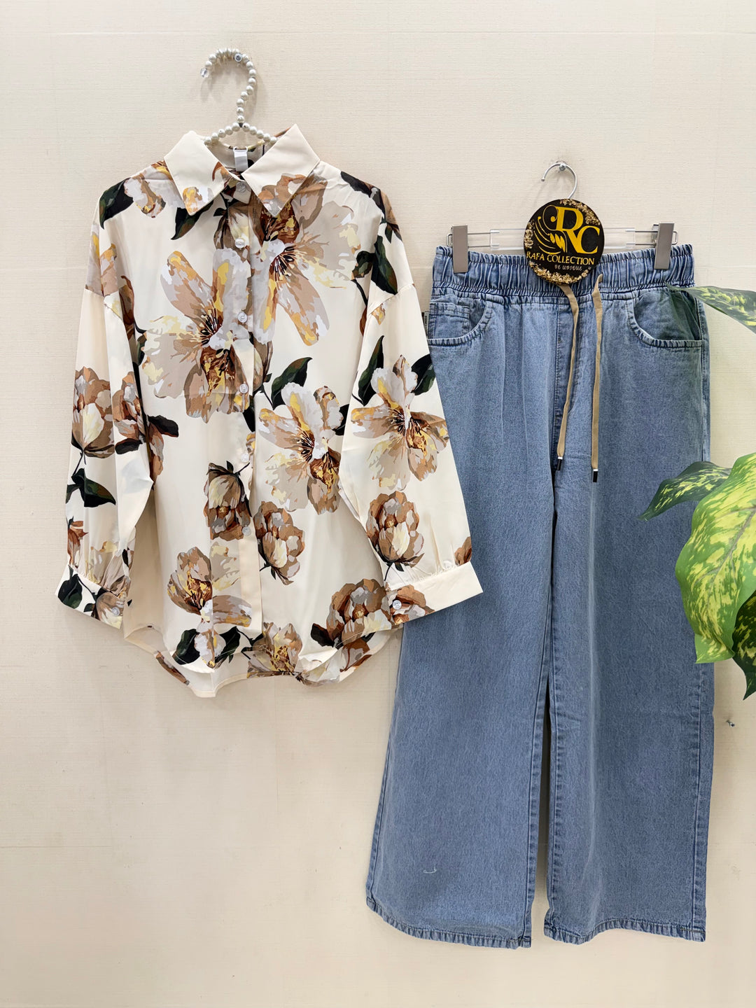 Korean denim cargo Sets