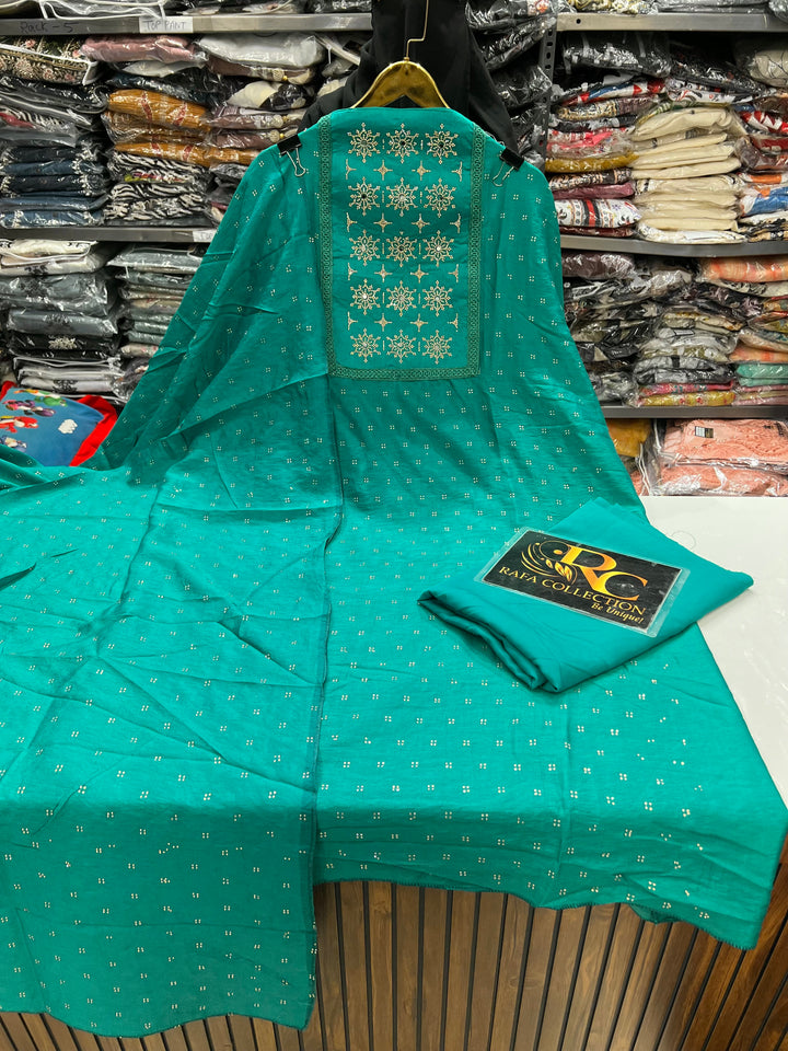 Cotton silk unstitch suits 90933