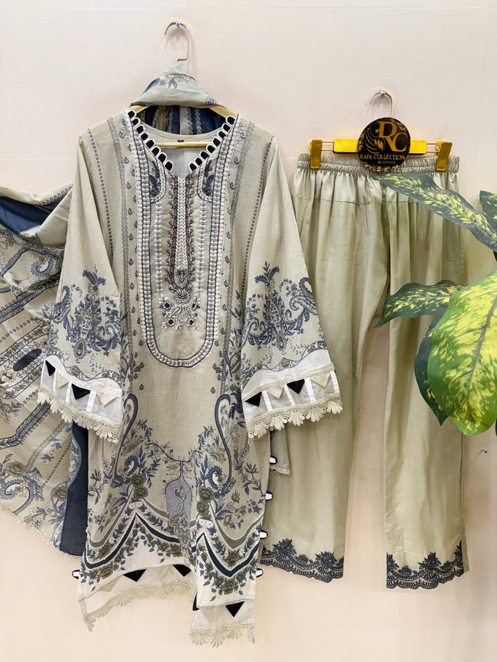 Pakistani cotton embroidered suits