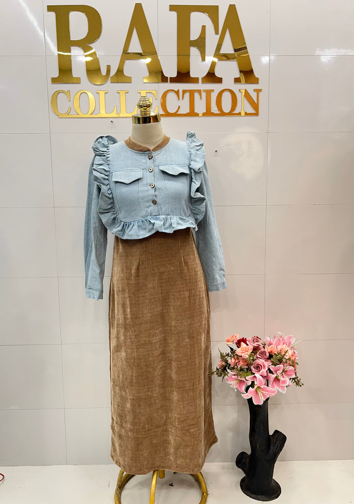 Denim long Dresses 2824