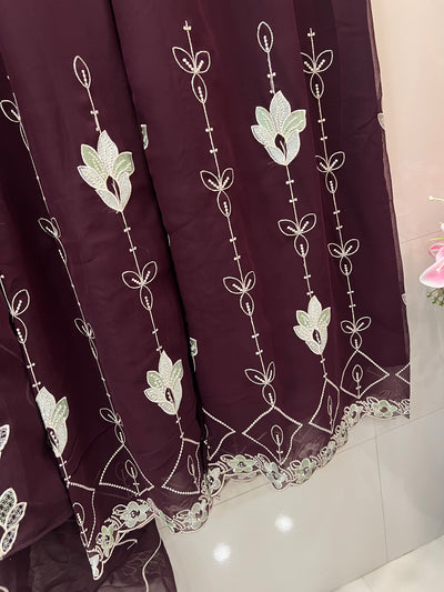 Embroidered  palazzo suits 2820