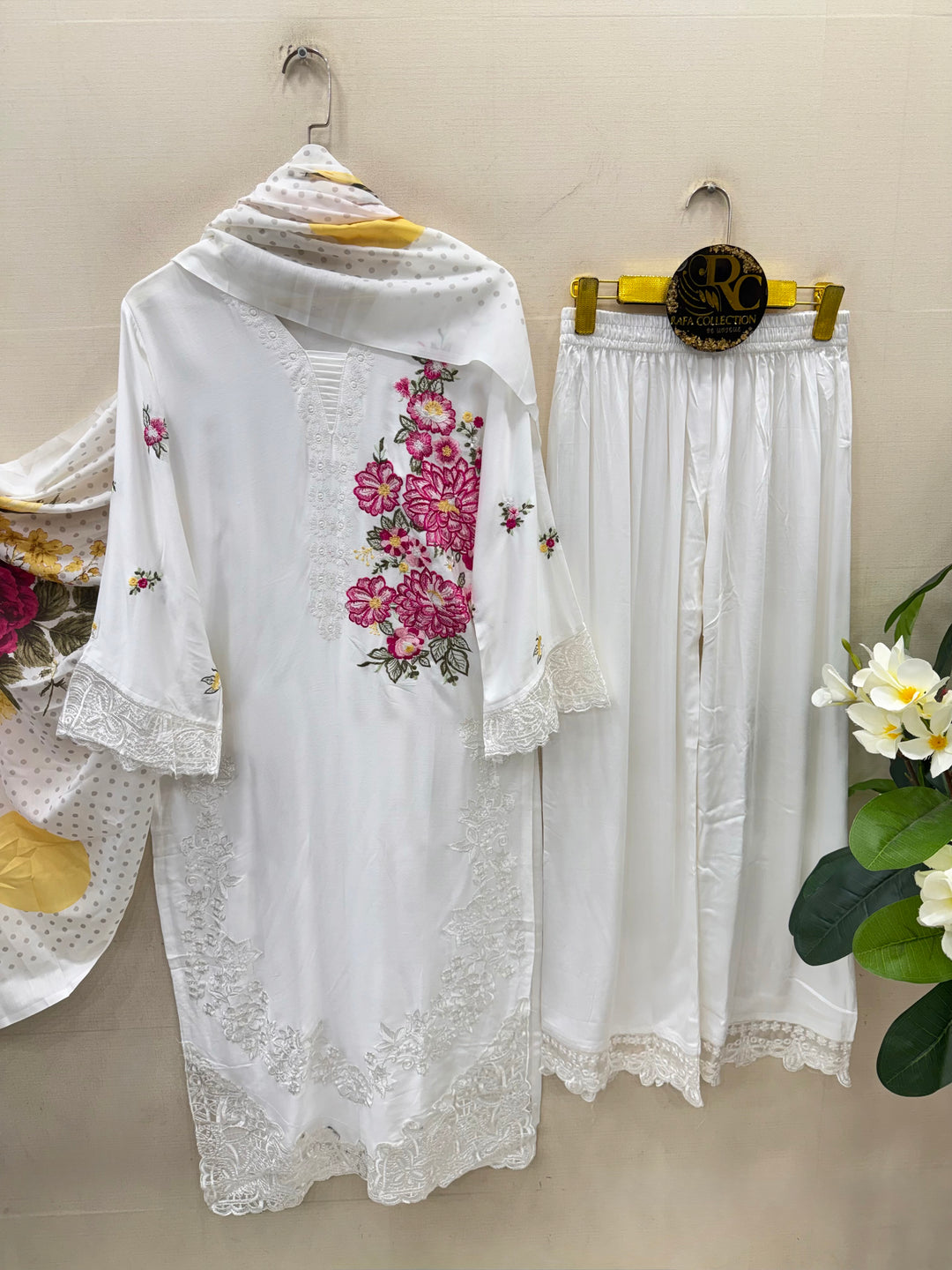 Embroidered Plazzos suits