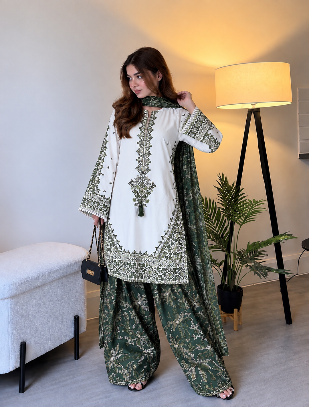 Embroidered Farshi Salwar Suits