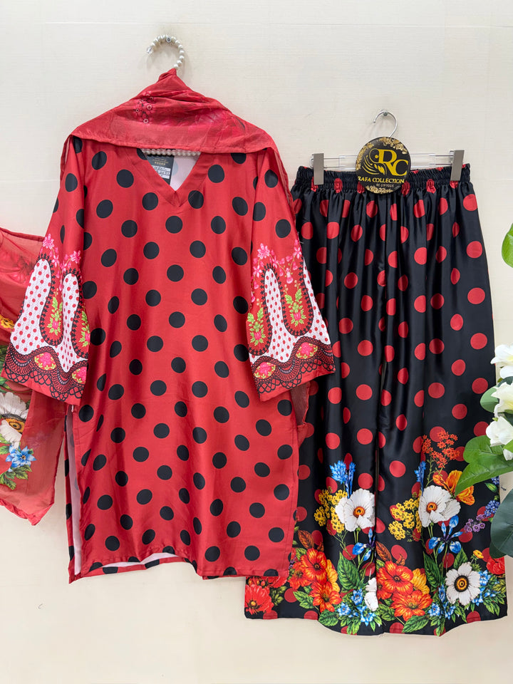 Satin Polka Dot Suits