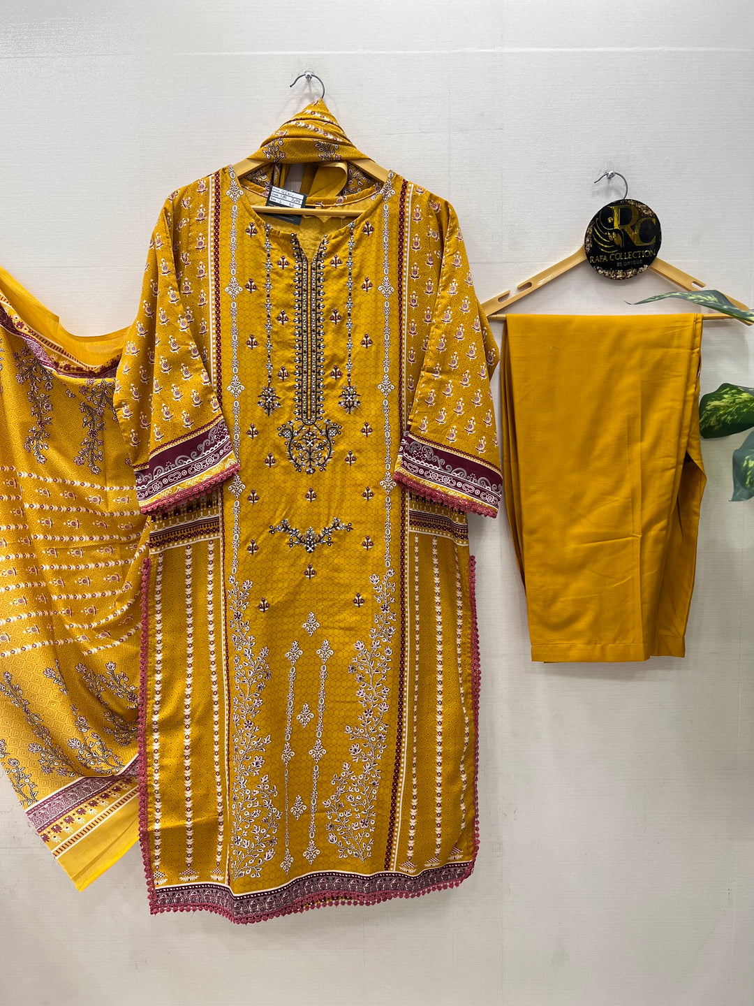 Semi Cotton embroidered suits
