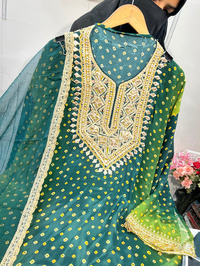 Bandhani gotta work suit 1985