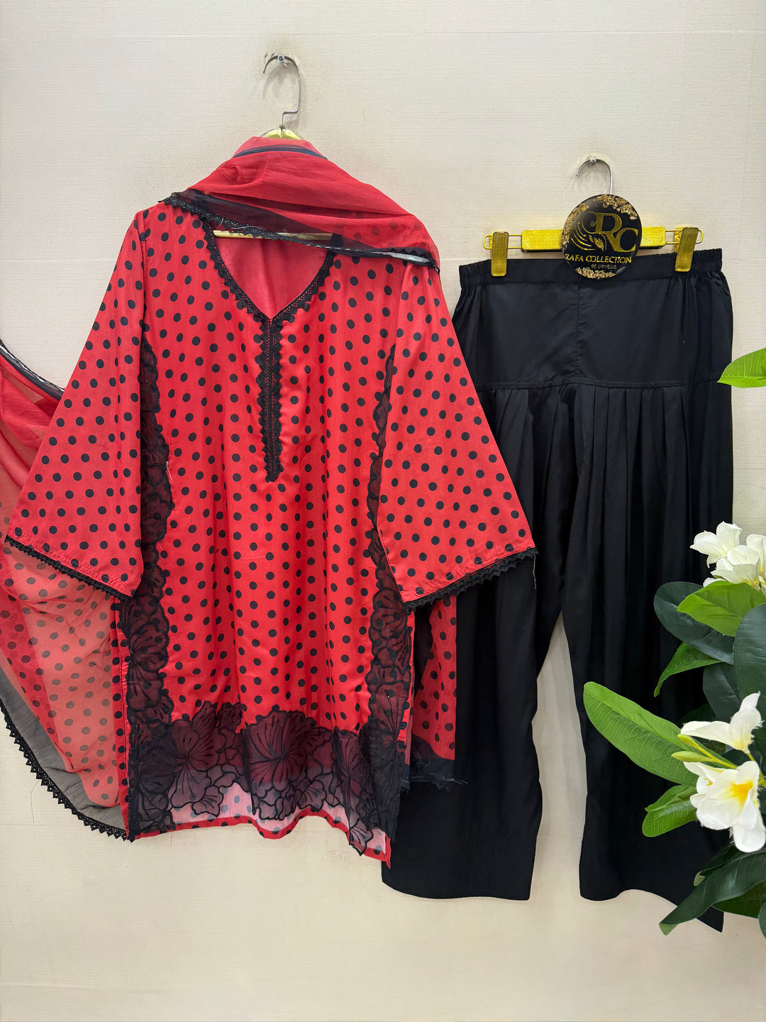 Polka Dot Farshi Salwar Suits